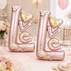 Ewige Liebe Roségold, Aluminiumfolienballons, Geeignet für Geburtstage, Liebesgeständnisse, Verlobungen, Hochzeiten, Jubiläen,