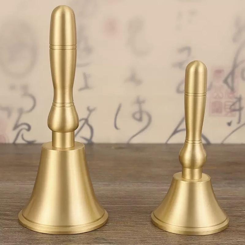 Pure Copper Hand Bell with Handle Children's Musical Toy Call Bell Size - Musical Instrument