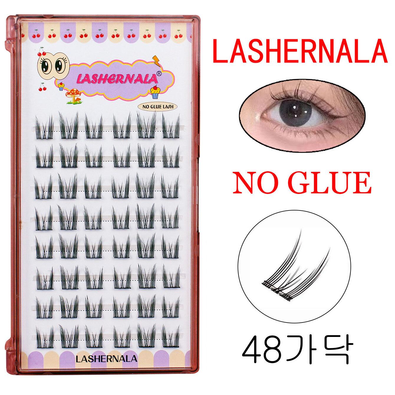 

Lashernala 48 strand eyelash extensions, no glue eyelashes, eyebrow extensions, strand eyelashes, cat eyelashes