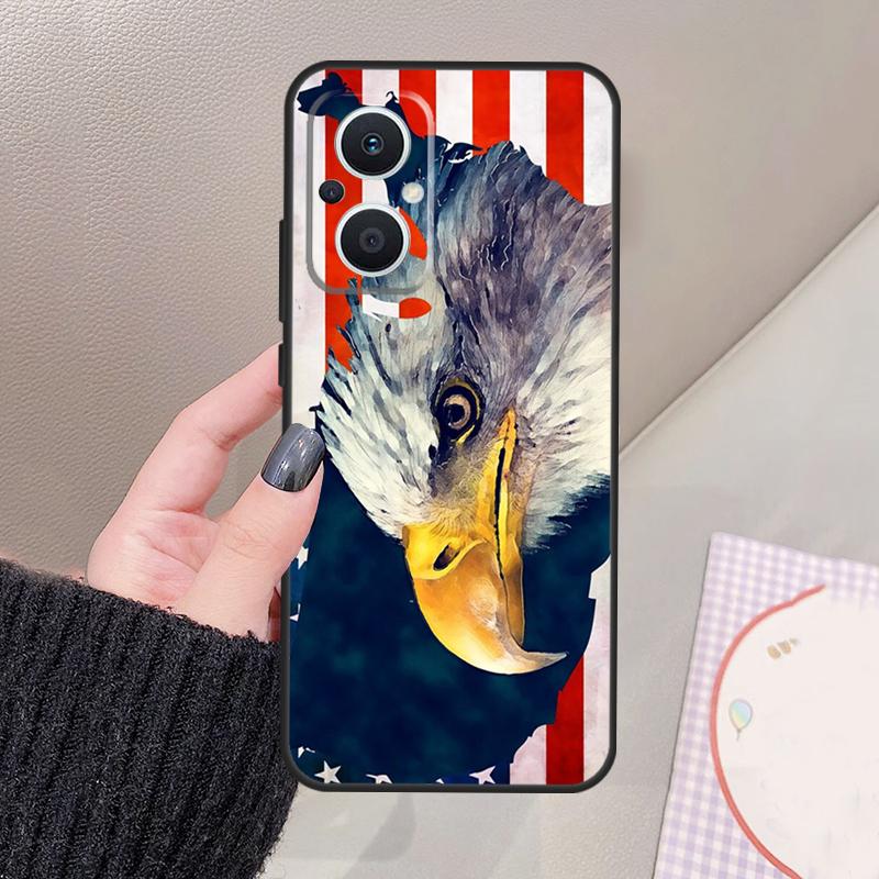 American USA Flag Eagle Funda For OPPO Reno 10 11 12 13 14 Pro 8 7 Lite 11F 12F 13F 14F OPPO Find X8 X5 X6 X9 Pro Case