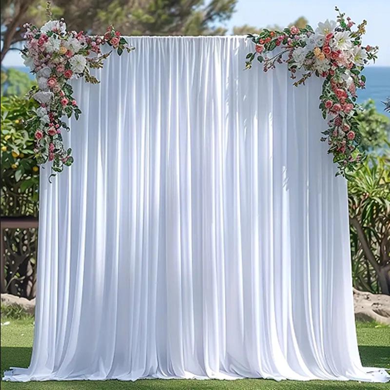 Wedding Silk Gauze Curtain Backdrop – Stage Decoration Prop