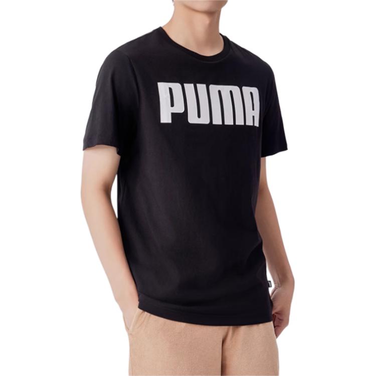 Puma Ess Casual Round Neck Sports Short Sleeve T-Shirt Men Tops Black 671259-402346