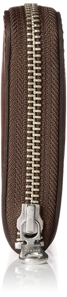 Tachiya Himeji Leather Hand-Dyed Round Zip Wallet HM023KW Dark Brown