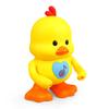 Electric Dancing Duck Toy with LED Light Music Toddlers Yellow Duck Walking Toy Boys Girls Tummy Time Interactive Crawling Animal Toy