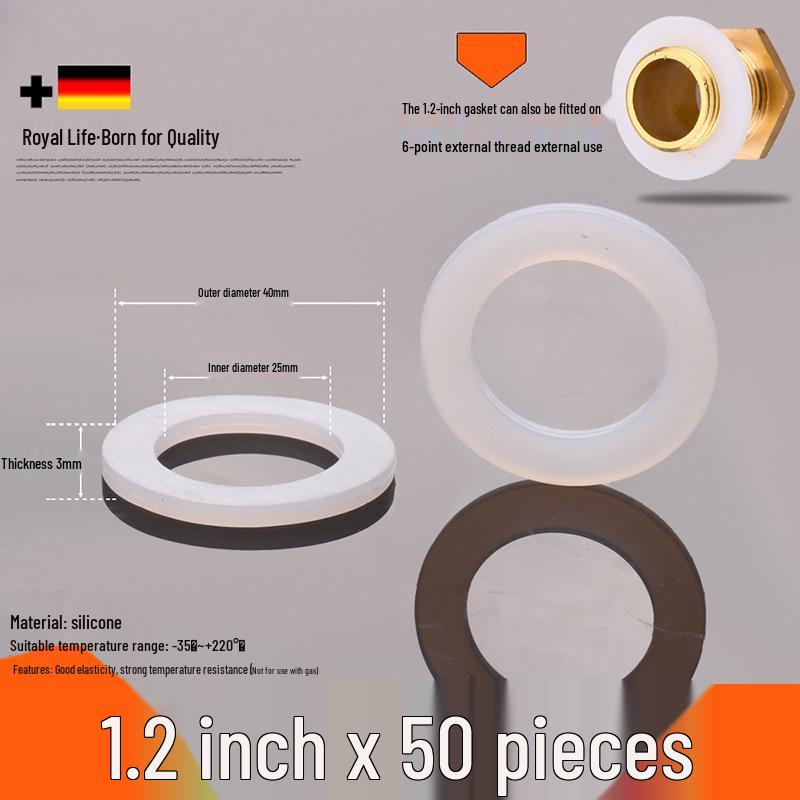 Black Rubber Silicone Waterproof Gasket Seal Washer for Water Heater & Shower - Nitrile Thickened, 4-6 Minutes