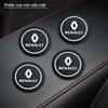 2Pcs Car Anti Slip Coaster Anti-noise Water Cup Pad Cushion Car Accessories For Renault Dacia Koleos Clio Laguna 2 Megane 2 3 Duster Logan