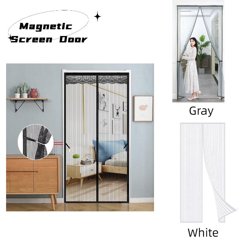 Magnetic Mesh Door Curtain For Summer Mosquito Protection, Ideal For Kitchen, Living Room, Bedroom