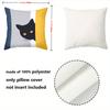 Cute Black Cat Patterned Cushion Covers for Home Polyester pillowcase, sofa decorative cushion cov Headboard Pillow