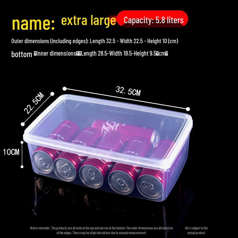 

ZISIZ Square Transparent Refrigerator Storage Box