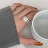 High Quality Adjustable Copper Ring For Women With Trendy Geometric Pattern And Chic Aesthetic