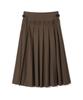 Milo Woman Buckle Pleated Skirt [Brown]