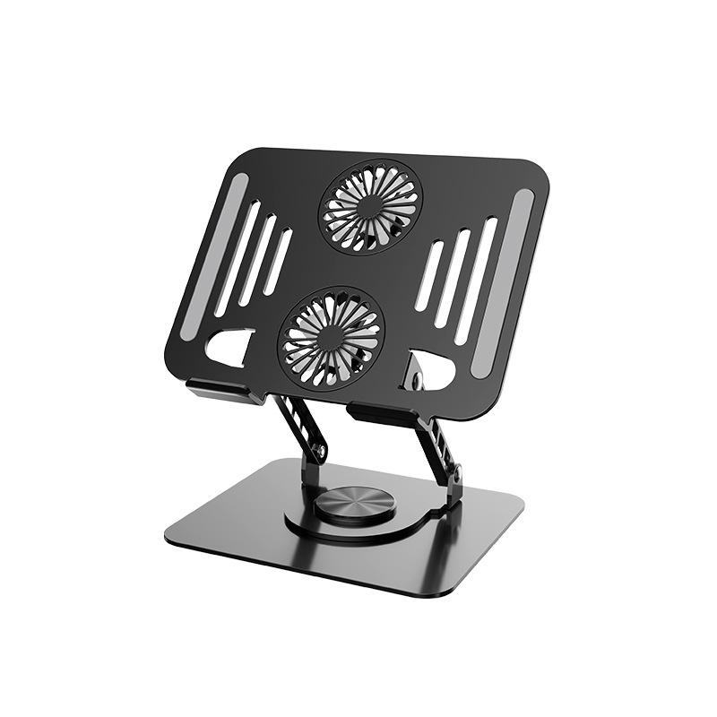 2025 Rotatable & Foldable Laptop Riser: Alloy Heat-Dissipation Stand with Flat, Rotating Monitor Feature.