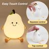 Cute Pear Night Light for Kids USB Rechargeable Nursery Lamp Eye Caring Night Light Multicolor Night Lamp Gift
