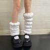 Fluffy Down Cotton Leg Warmers Thickened Boots Cover Fashion Loose Socks Foot Cover  Women