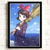 Hayao Miyazaki Film Oil Painting Poster Japanese Anime Kiki's Delivery Service Picture Living Room Children's Room Art