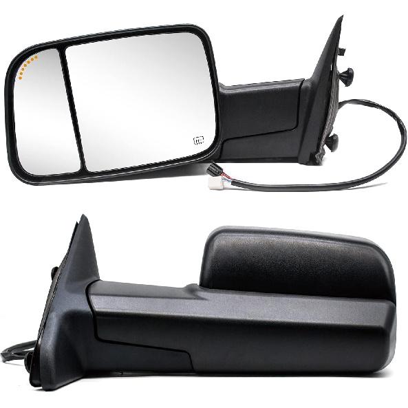 Lower Towing Mirror Replacement Glass fit for 1994-2009 Dodge Ram 1500 2500 3500 4000 4500 5500 700 Van Pickup Truck Passenger Right Side RH Flat,