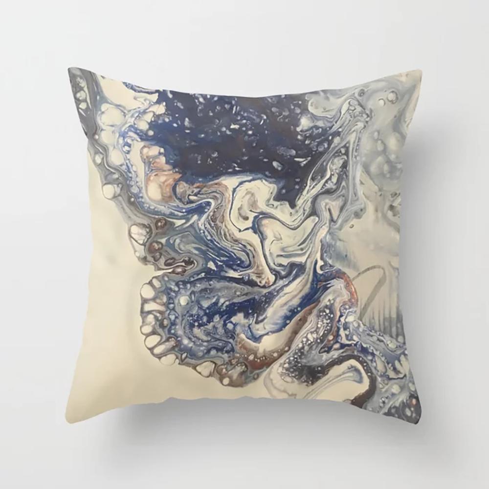 Messy Colored Printed Polyester Pillowcase Cushion Cover for Home Living Room Sofa Bedroom Decoration Pillowcase 45x45cm