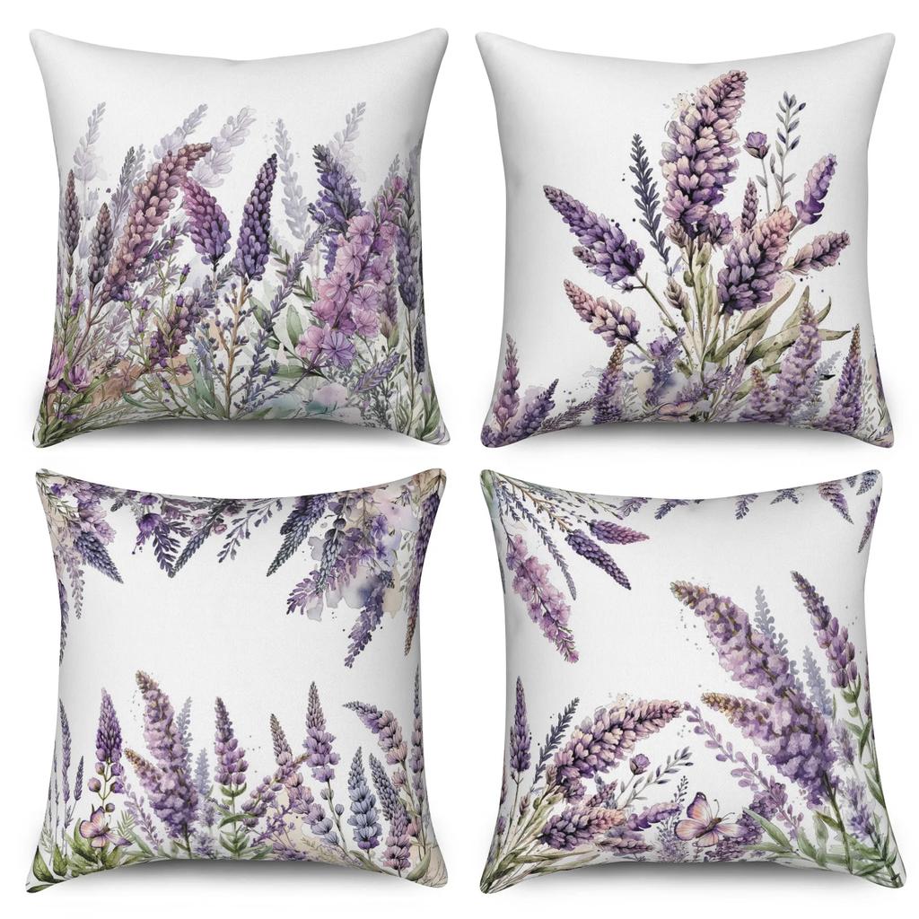 Modern Sofa Pillow Cover Living Home Decor Tropical Flower Decorative Cushion Throw