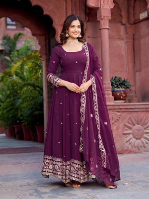 Indische Damen Designer Anarkali Kleid Salwar Anzug Partykleidung Oberteil Tunika Georgette Salwar Kameez Set