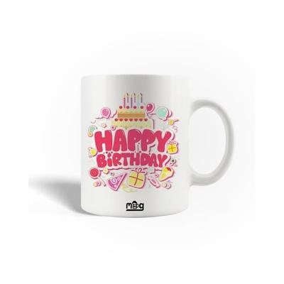 Mug - - Happy Birthday - Ceramic - 30cl - Dishwasher Safe