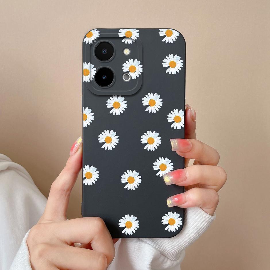 For Vivo Y28 4G 5G Case Fashion Sweet Girl Liquid Silicone Soft TPU Shockproof Phone Cover For VivoY28 4G 5G Fundas Capa Coque