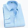 2025 Spring Men's Gray Non-Iron Long Sleeve Business Casual Shirt, Large Solid Color for Young to Middle-aged.