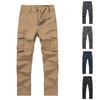 Men's Cross-border Plus Size Work Pants With Multiple Pockets, Casual Pants,  Cotton Pants
