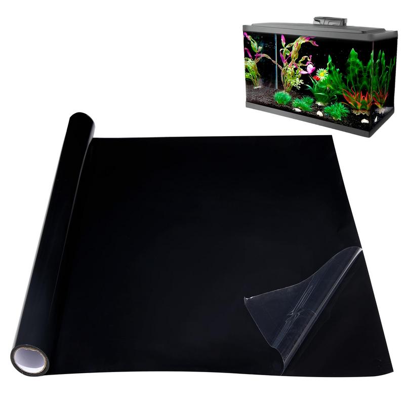 Black Aquarium Background Static Sticker PVC Fish Tank Background Wallpaper Fish Tank Poster Aquarium Wallpaper Decoration