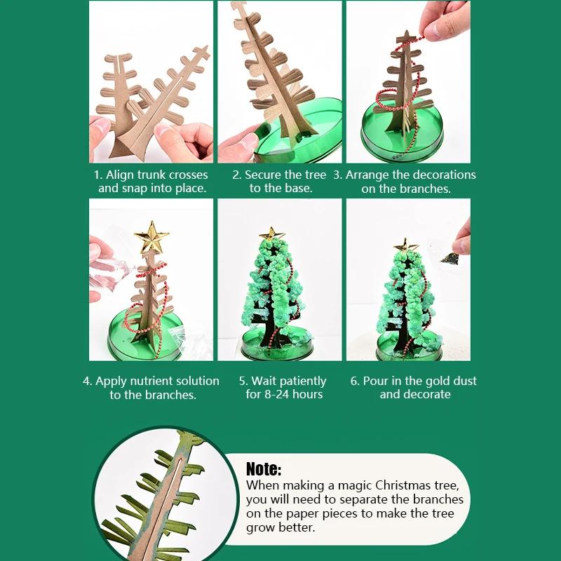 Mini Magic Growing Christmas Tree,Paper Fun Science Blossom Toys for Adults Kids,DIY Crystal Flowering Trees for Festival Decor