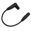 Ongwan XLR Mikrofon Verlängerungskabel Adapter, Rechtwinkliger XLR zu Geradem XLR Kabel, PVC, Geeignet für Musikinstrumente, Tonstudios, Mischpulte,