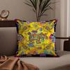 Cambodian Buddha Image Printing Pillow Case Anti-dustmite Pillowcase Invisible Zipper Silky Short Plush Sofa Cushion Cover