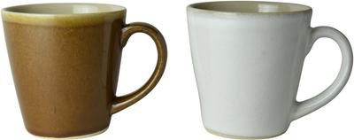 Tsukamoto Caramel Color Pair Mug Set (260ml) Mashiko Ware, Stylish, Perfect for Single Living, Interior Goods (APM-1)
