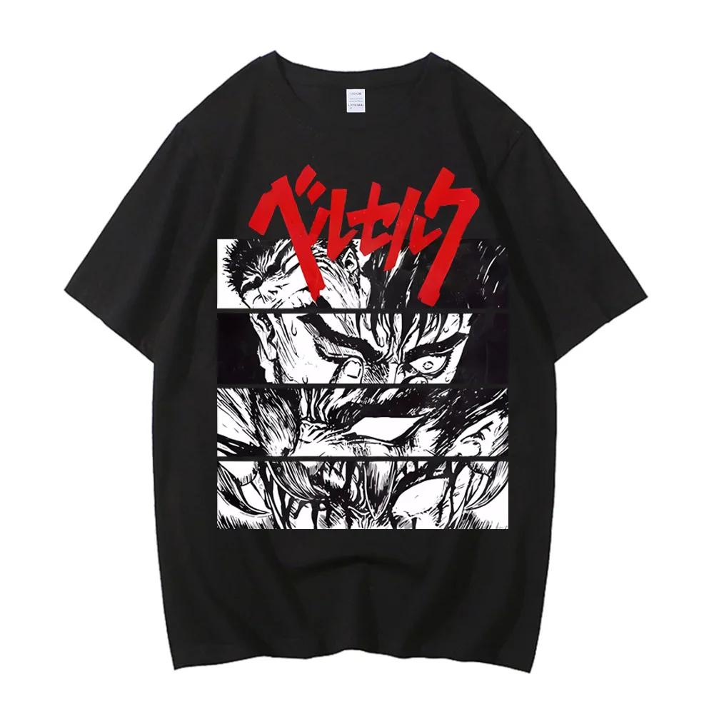 

2026 Berserk Guts Manga Panel Graphic TShirt Classic Vintage Anime Streetwear 100 Cotton Oversized Tee for Unisex Women S