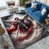 [Knight Warrior Printed Carpet] Non-slip Office Rug, Cozy Area Carprt for Living Room Use, Soft Home Sofa Chair Mat