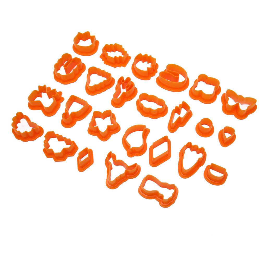 25Pcs Clay Earring Cutters Food Grade Plastic Assorted Styles Thick Edge Polymer Clay Cutters Set for DIY Handicraft