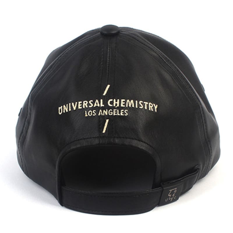 Universal Chemistry Black Bubble Leather Ballcap