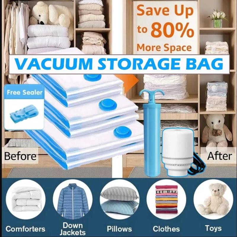 Vacuum Storage Bags Travel Reusable Organizers Vacuum Sealer Bags For Clothing Compressed With Pump