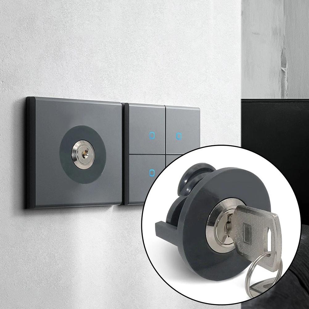 1/4PCS Reusable Furniture Lock With Key Zinc Alloy Display Cabinet Locks For Cabinet Drawer Office Lockers Household Hardware