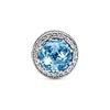 Pandora Solid Color Hollow Inlaid Charm 925 Silver Beads Women's Silver 791725NBS