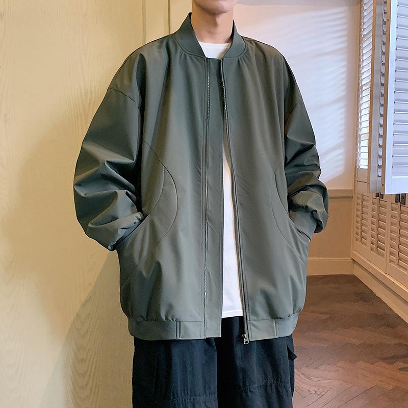 

Jacket Men s Thin Simple Baseball Collar Spring Outfit New Casual Men s Workwear Outdoor Top S