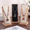 Bamboo & Wood Detachable Necklace Display Stand for Jewelry Storage & Window Props