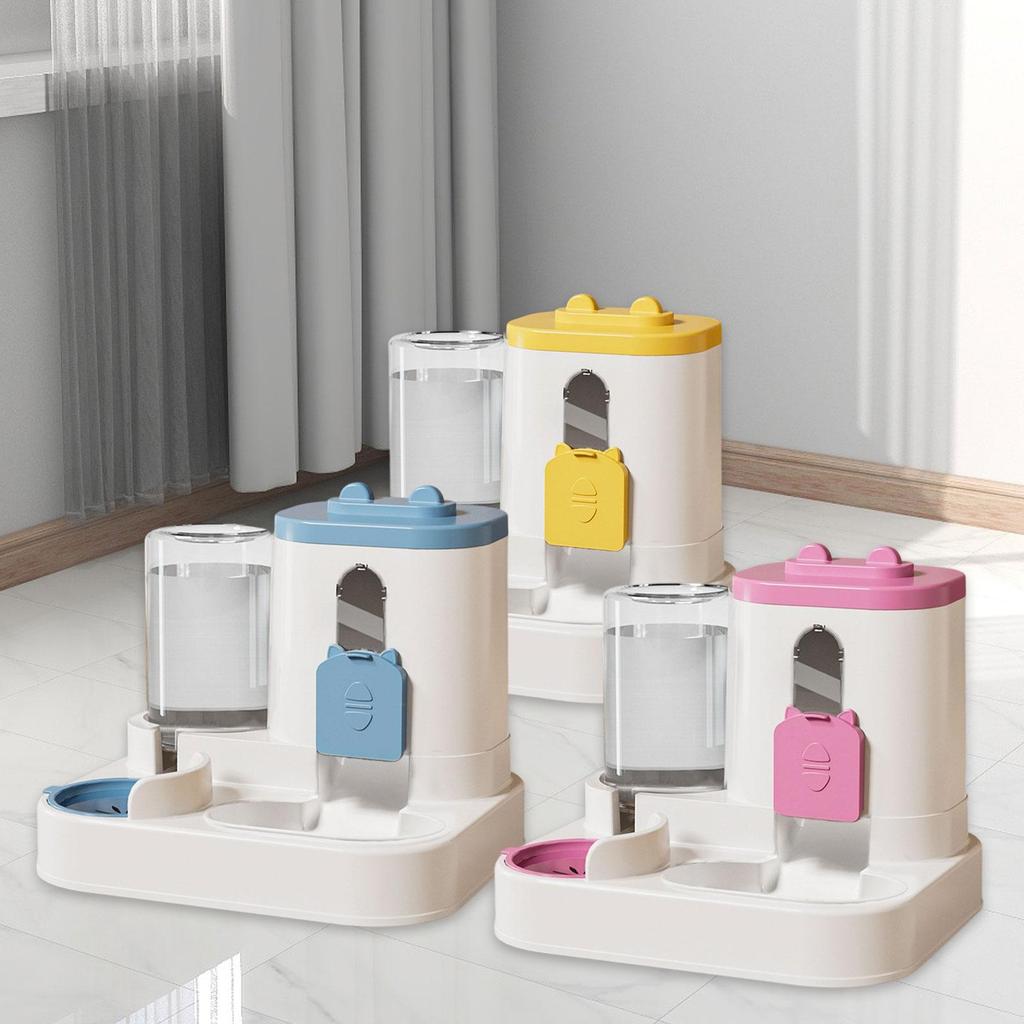 Large Capacity Pet Feeder, Food Dispenser with Wet/Dry Separation Design,