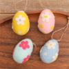 Wool Felt Foam Easter Eggs Happy Easter Hanging Ornaments Decorations Painted Flower Dot Eggs Pendant DIY Craft Gift Home Decor