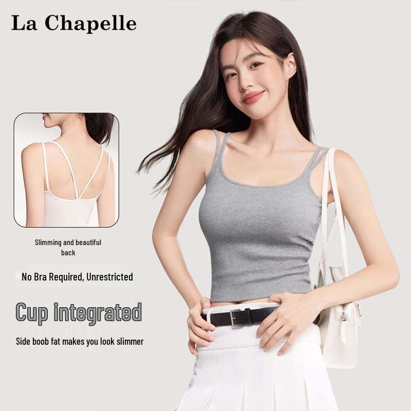 Women s Built-in Bra Cami Tank Top with Stylish Back S