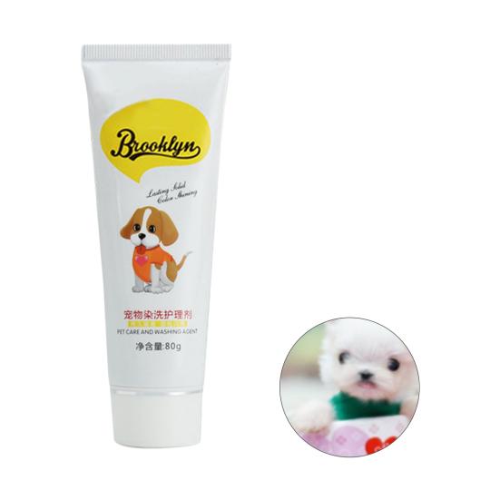 80g Semi Permanent Pet Dye Cream High Pigmented Colorful Dog Hair Bright Coloring Dyestuff Pigment Supplies for Home