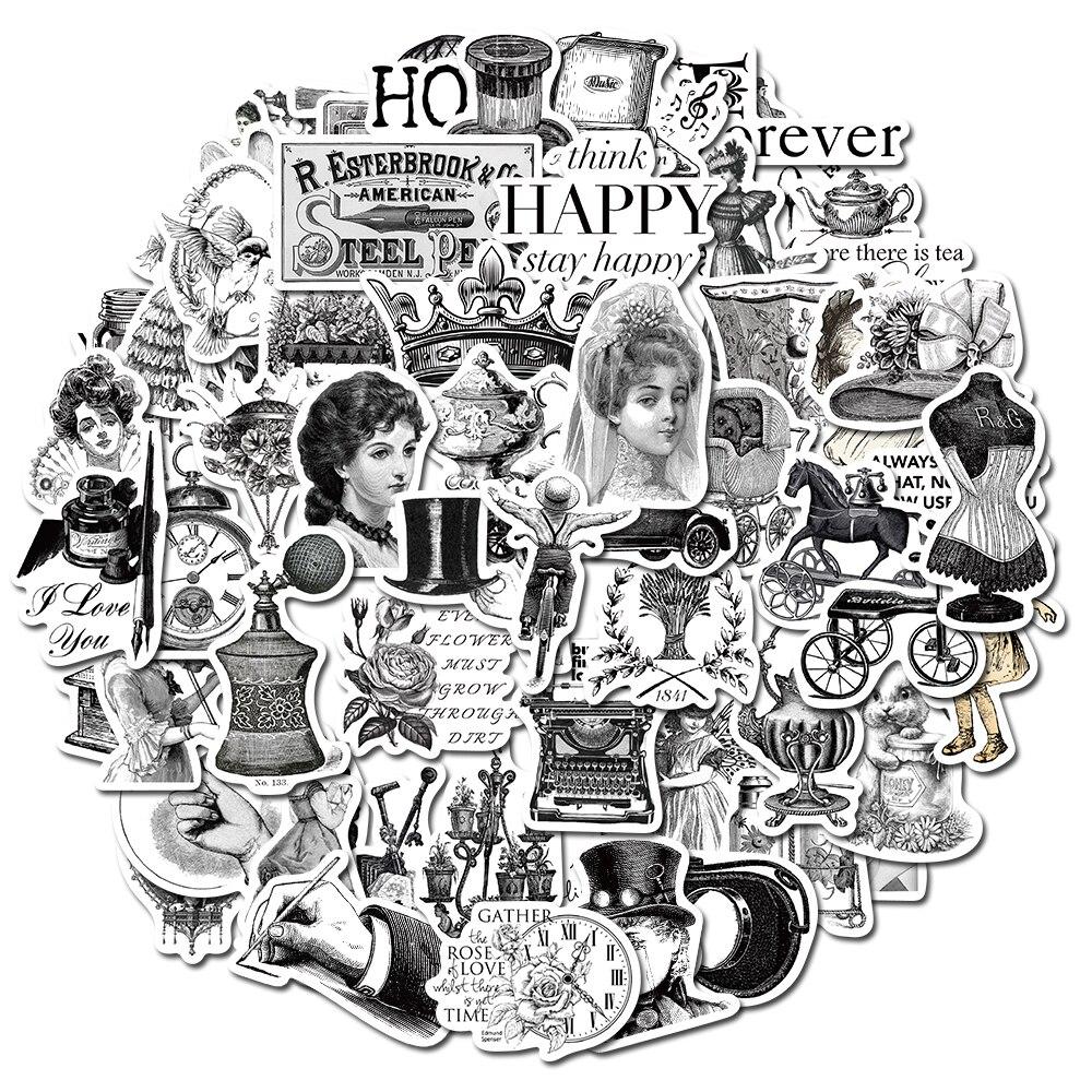 10/64PCS Κλασικά ευρωπαϊκά μεσαιωνικά αυτοκόλλητα Ρετρό vintage αυτοκόλλητα γκράφιτι για αυτοκόλλητα αυτοκόλλητα ποδηλάτου για φορητούς υπολογιστές skateboard αποσκευών