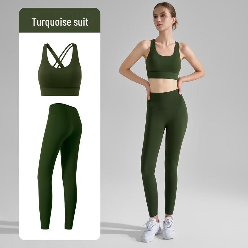 Junbie Women s Criss-Cross Back Yoga Fitness Set S
