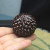 Agarwood Durian Massage Handball – Solid Black Wood Fitness Grip Ball
