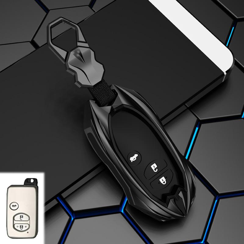 Zinc Alloy Car Key Case Cover For Toyota Camry Corolla Avalon Rav4 Land Cruiser Prado Fob KeyChain Protect Accessories Keychain