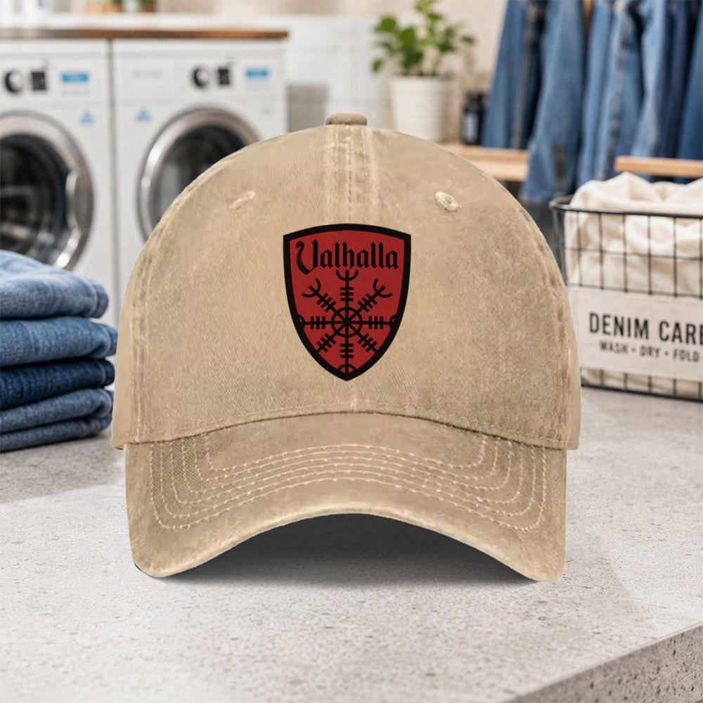 1pc 1pcs For Men Women Vintage Valhalla Baseball Cap Lightweight Hook Loop Snapback Adjustable Washed Cap Suitable For C